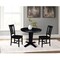 International Concepts 36 in. Solid Wood Round Extension Dining Table with 2 Chairs in Black K46-36RXT-23B-C10-2 - alternate 3
